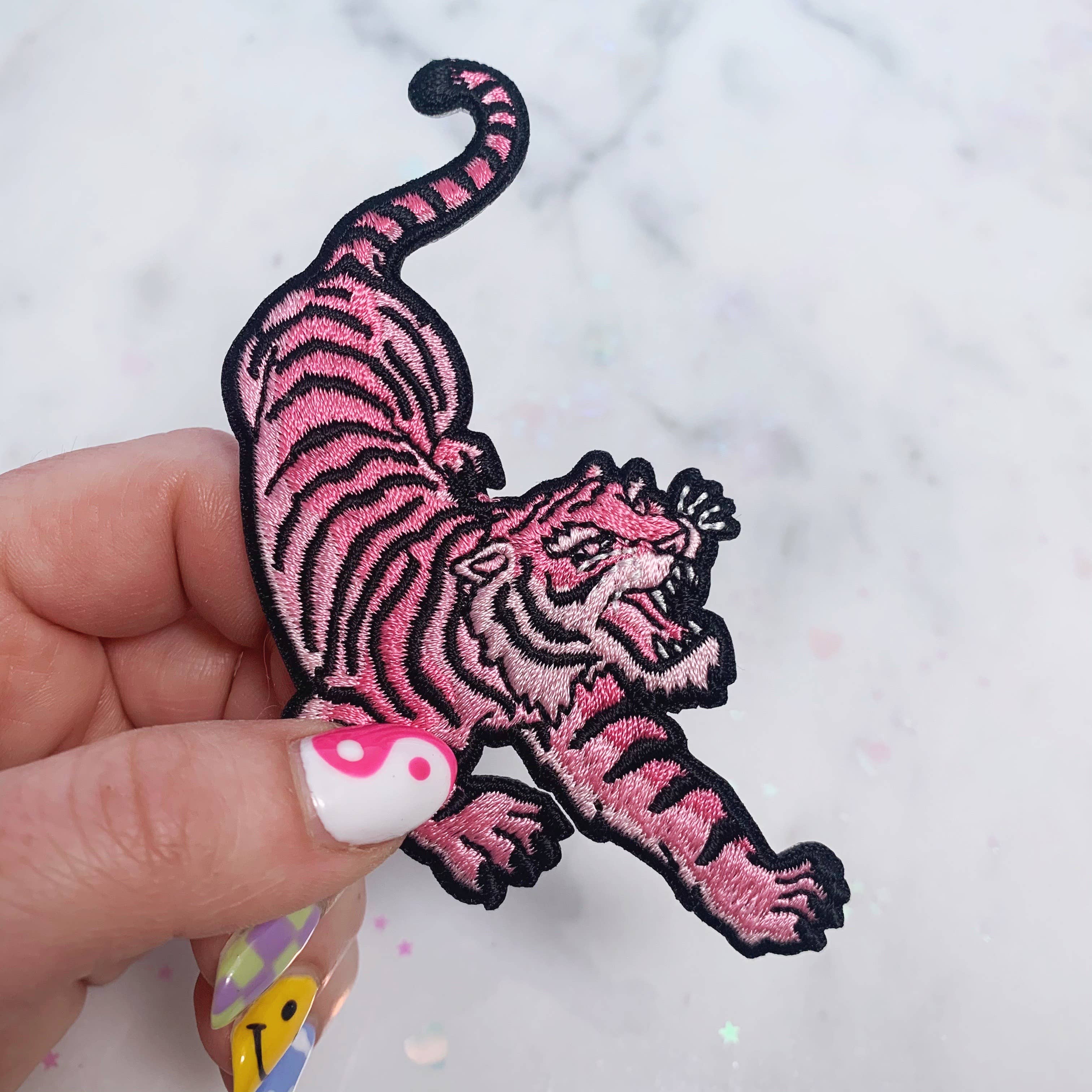 Wildflower + Co. - Wholesale Patch - Tiger patches in pastelkleuren0