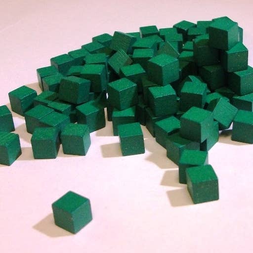 Cubes en bois de 10 mm, disponibles en plusieurs couleurs pour la vente par Mayday Games