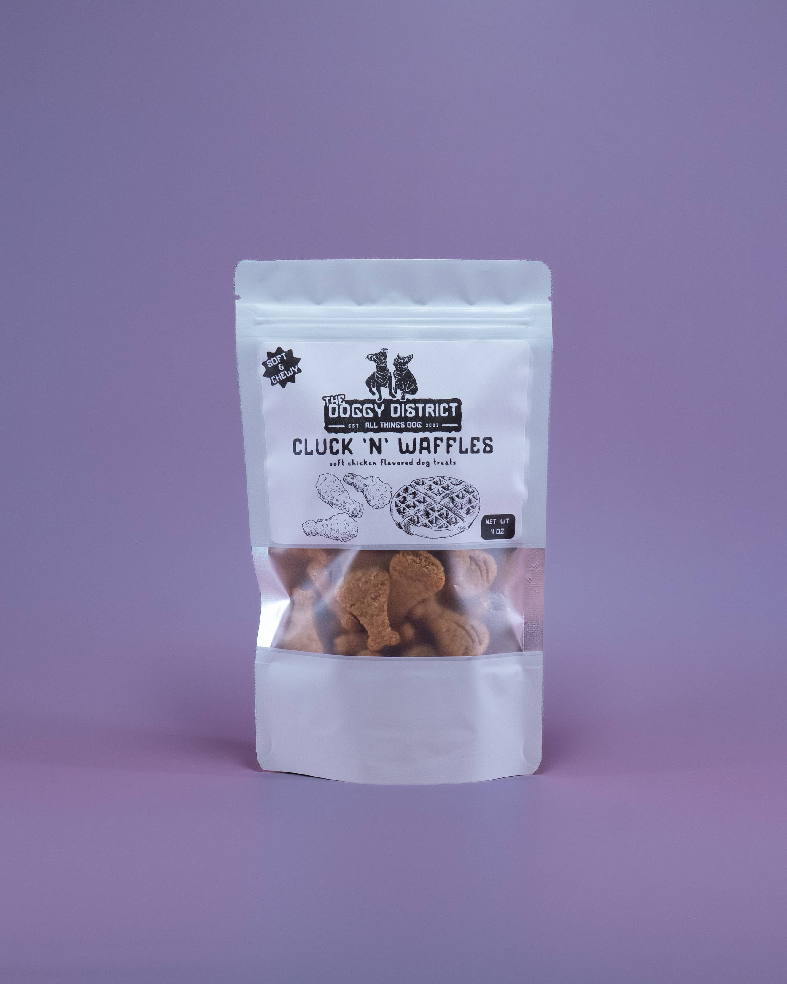 The Doggy District - Wholesale Pet Treats - Dog - Cluck N' Waffles Soft Dog Treats1