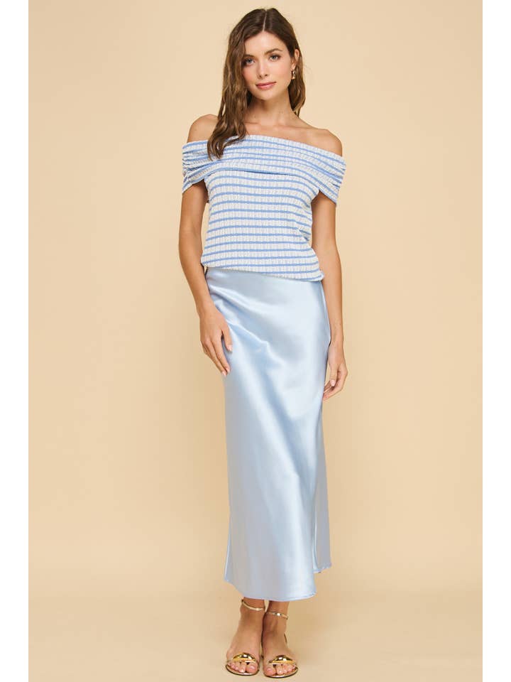 If She Loves - Wholesale Skirt - Women's - ISK1381 Aniston Slip Skirt Champagne