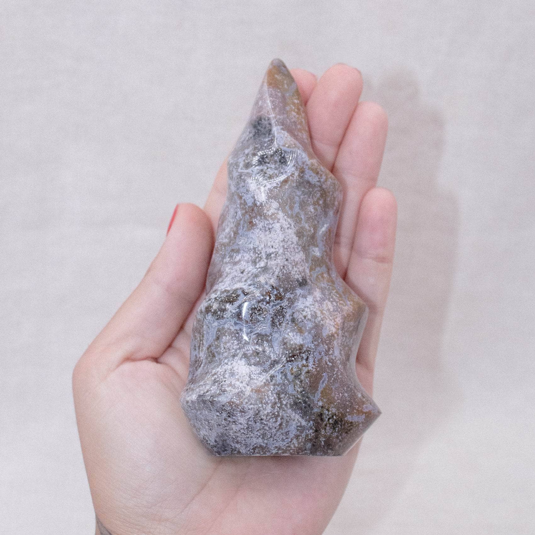 Tiny Rituals - Wholesale Spiritual Stone/Crystal - Ocean Jasper Flame - AAA Premium Quality1