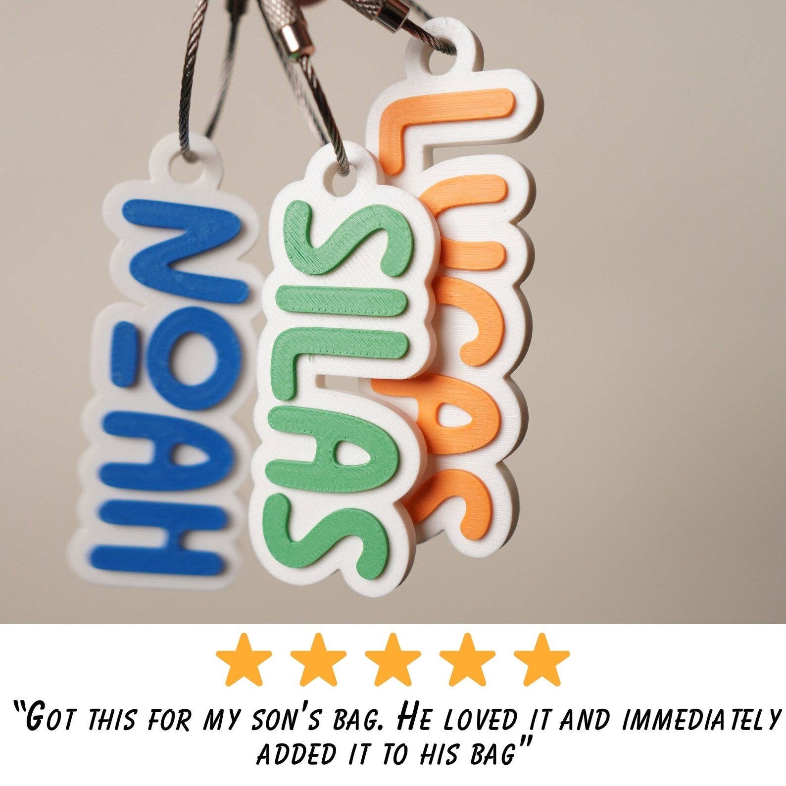 Preneel3dUniverse – wholesale Nyckelring - Barn – Personlig ryggsäck namnnyckelring, anpassad väsketikett nyckelring, barnnamnsetiketter, blöjväsketiketter, lunchlådenyckelring - tillbaka till skolan-presenter1