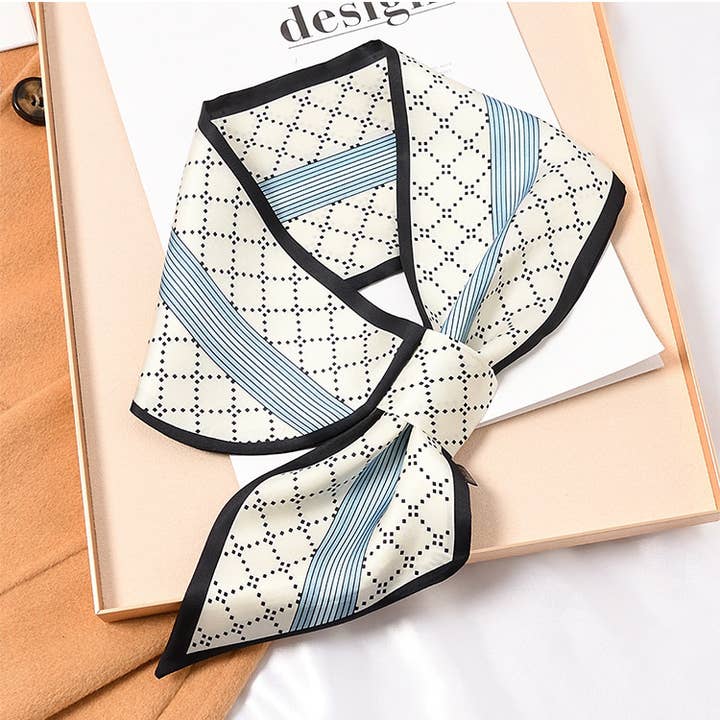 Winding River - Venta al por mayor Bufanda - Mujer - Bufanda de bucle con rayas de puntos aqua