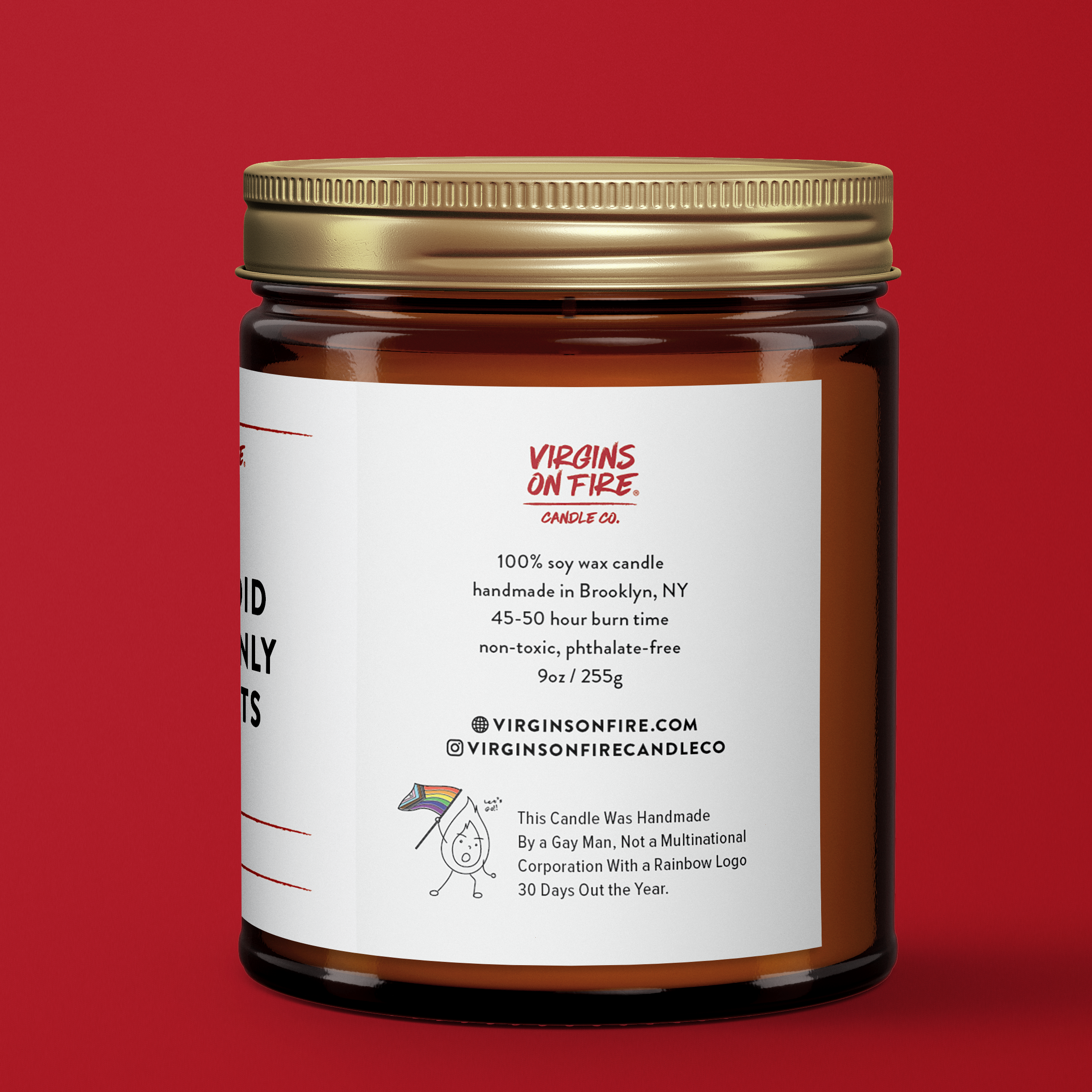 Virgins On Fire Candle Co. - Wholesale Jar/Filled Candle - DARK VOID FILLED ONLY BY PLANTS (Amber & Rose) 🪴 Soy Candle3