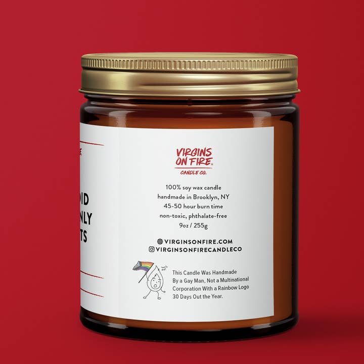 Virgins On Fire Candle Co. - Wholesale Jar/Filled Candle - DARK VOID FILLED ONLY BY PLANTS (Amber & Rose) 🪴 Soy Candle3