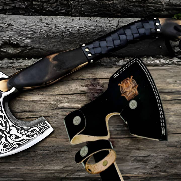 Axes berserker axe Hatchet Tomahawk Battle Axe - Custom Handmade Viking Axe Presente de Dia dos Namorados Presente de Natal Presente de aniversário para elecom bainha de couro (VBA 19) por atacado de SHINY CRAFTS