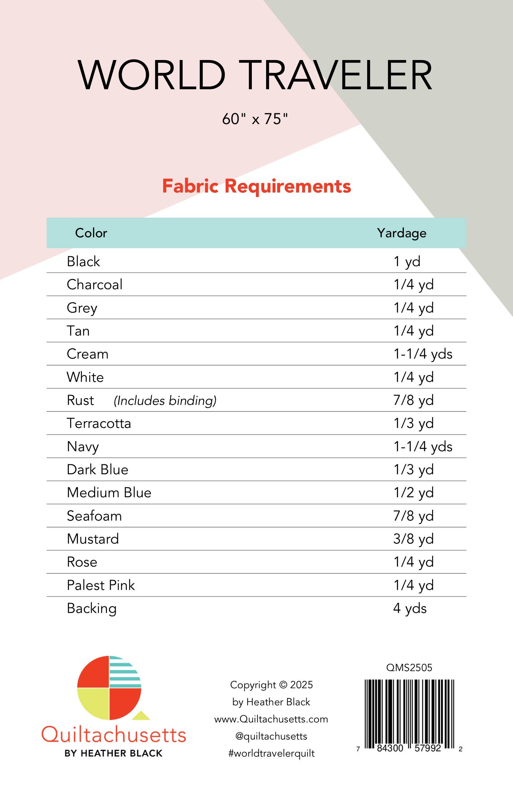 Quiltachusetts - Wholesale Quilt - World Traveler Quilt Pattern2