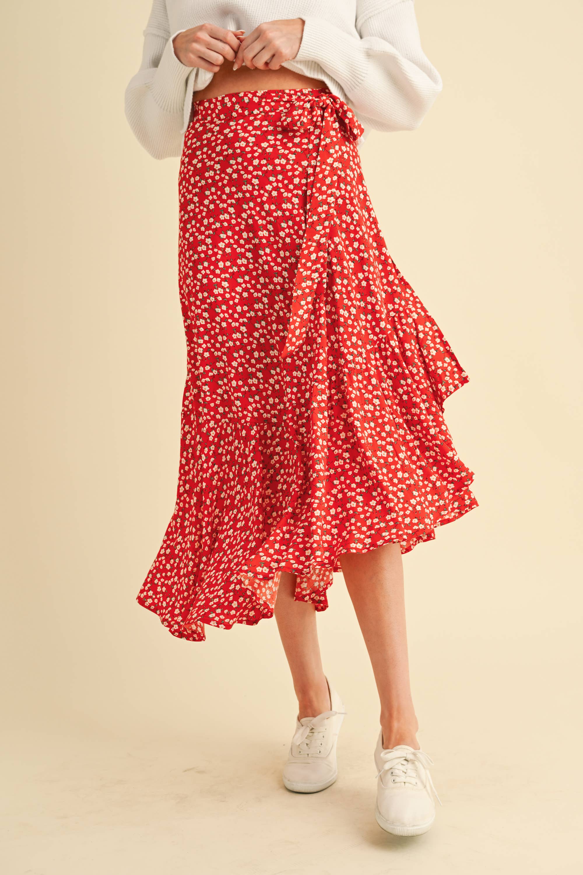 AEMI + CO - Wholesale Skirt - Women's - 7135FN Berti Floral Wrap Skirt13