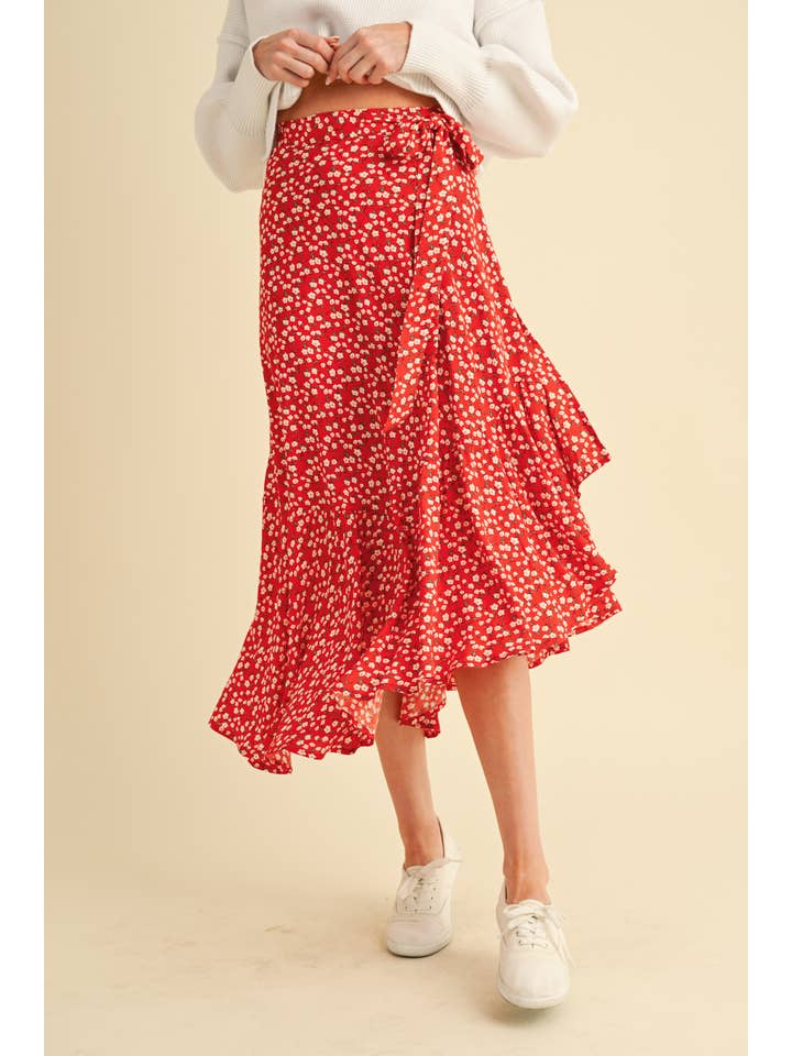 AEMI + CO - Wholesale Skirt - Women's - 7135FN Berti Floral Wrap Skirt13