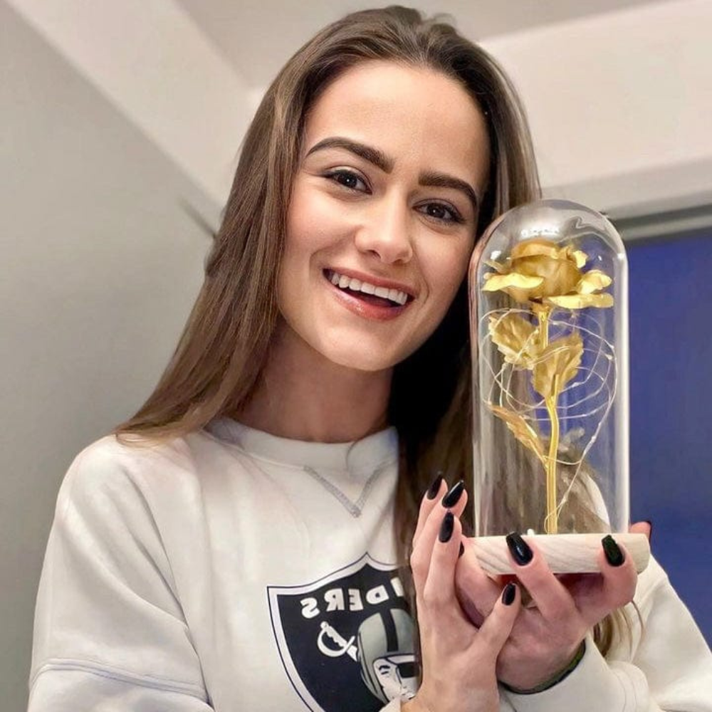 Moderny – wholesale Dekorativt bordsobjekt – Faerelle™ Glittrig Ros16