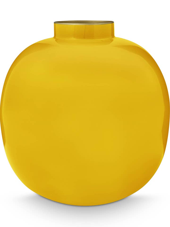 PIP - Vase métal Jaune - 23 cm pour la vente par Pip Studio