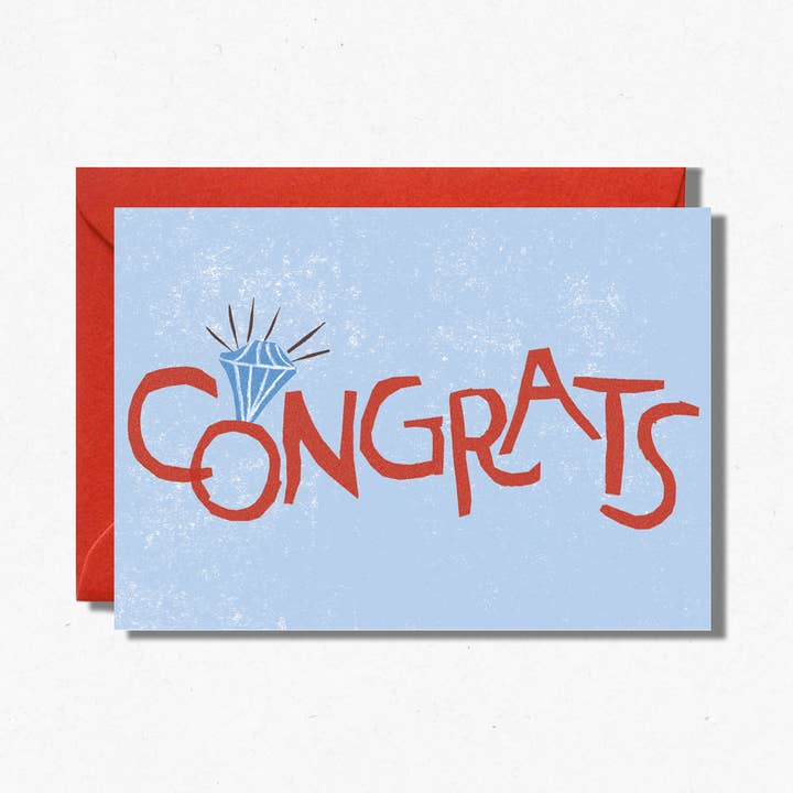 Félicitations Carte de Bague de Fiançailles| Mariage pour la vente par Hot Pink Press