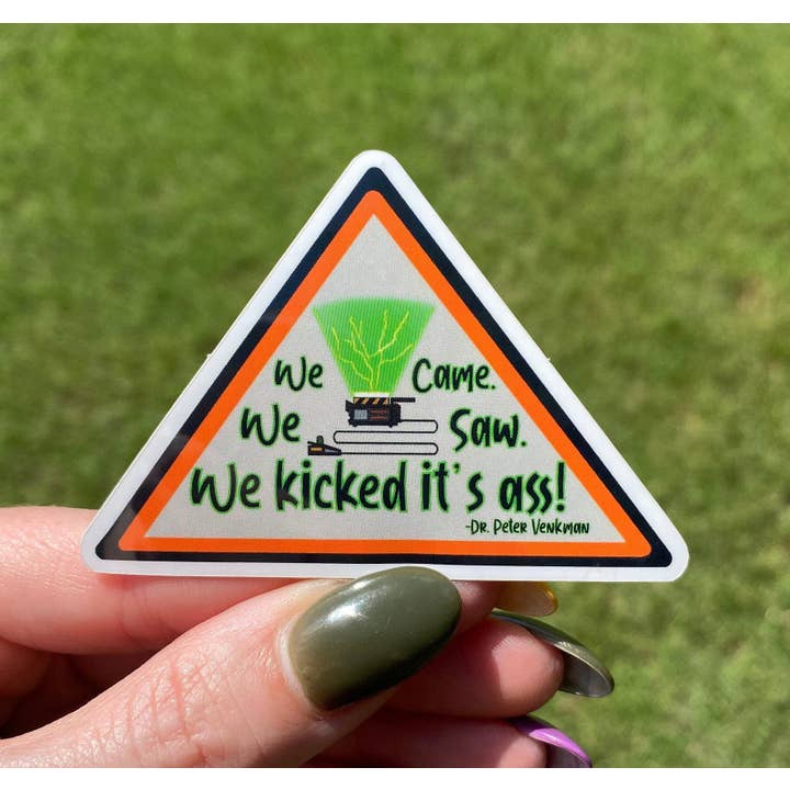 Autocollant en vinyle imperméable avec citation du film Ghostbusters pour la vente par Lucky Ladybug labs