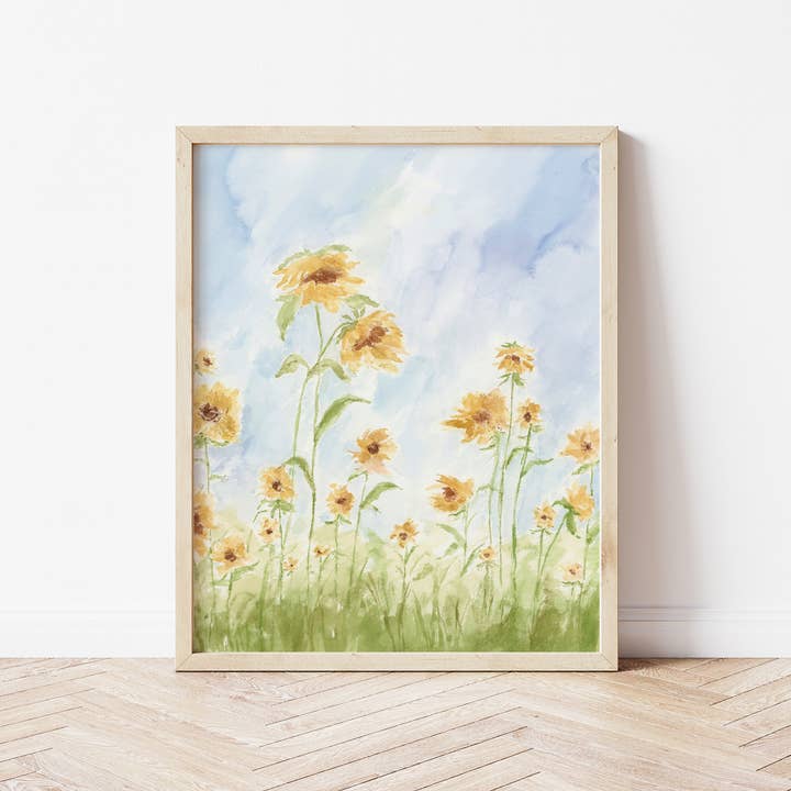 Zonnebloemen Art Print voor wholesale door WLDFLWR Studio