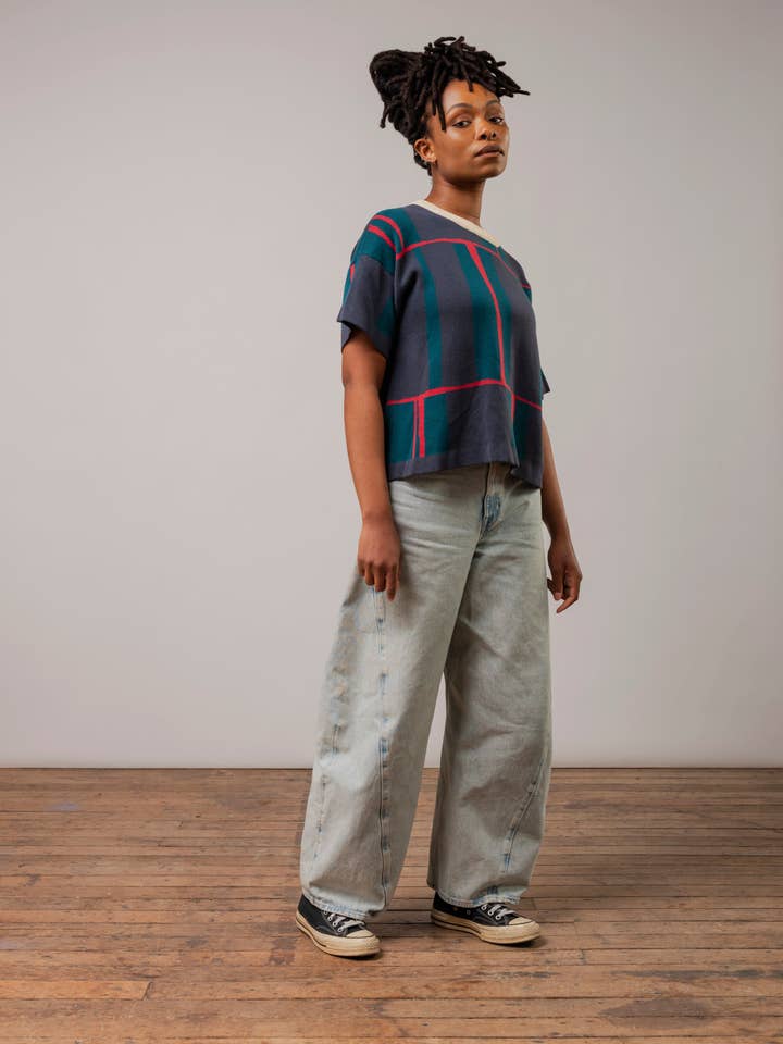 Piet Sweater Tee - Lupine for wholesale by The Endery