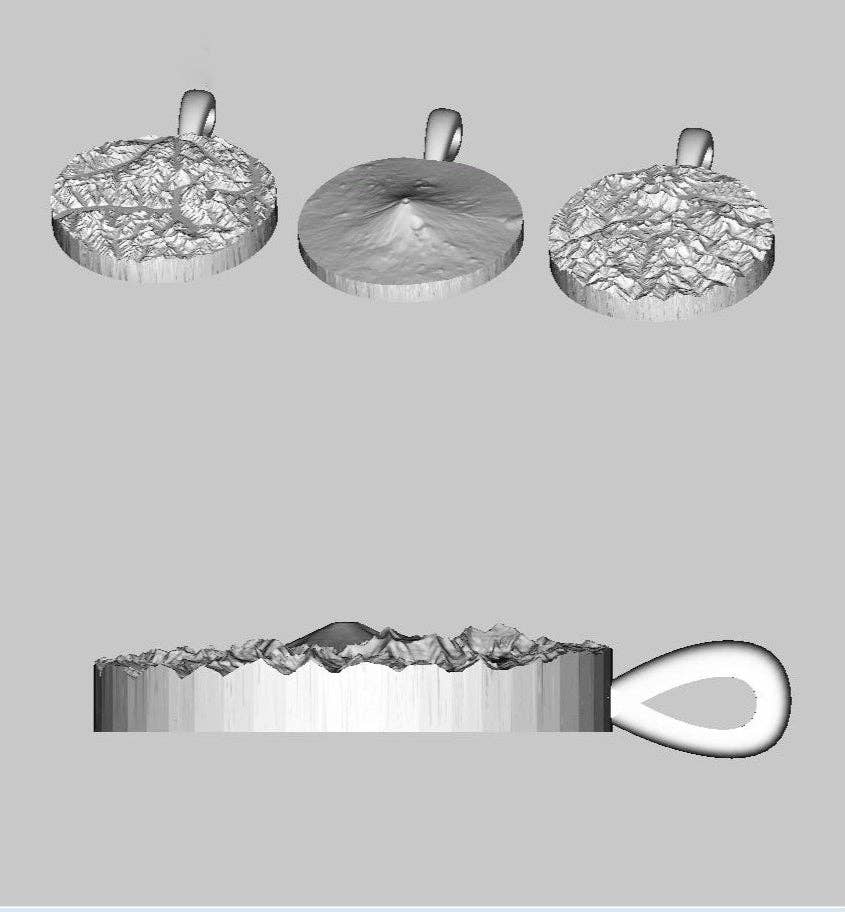 Jess MacDonald Brass - Wholesale Pendant/Charm Necklace - Mount Everest Base Camp - Iconic Summits 3D Pendant Necklace6