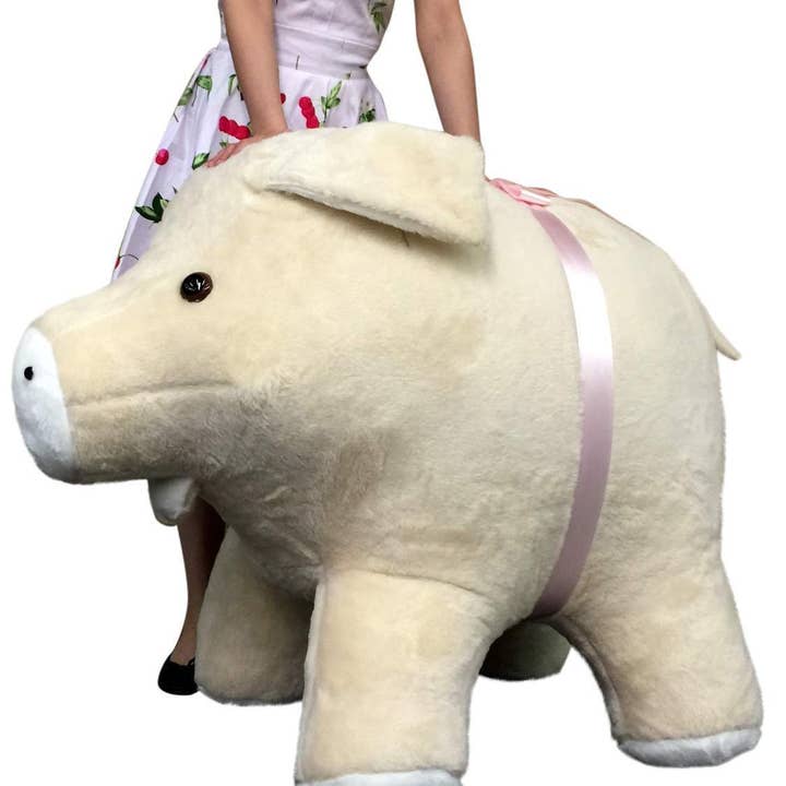 Big Plush - Wholesale Stuffed/Plush Toy - Kids & Baby - American Made Giant Stuffed Pig 40 Inch Brown Soft Plush Hog