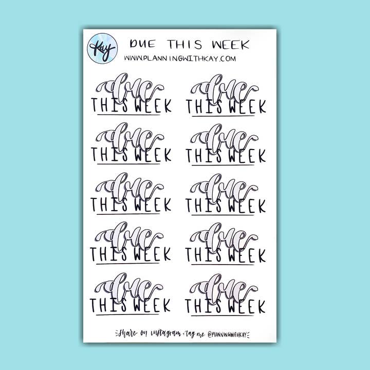 Vence esta semana para venta al por mayor de Planning With Kay