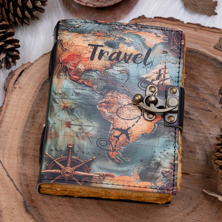 Vintage Leather Journal Notebook Diary för reseälskare för wholesale av R K Handicrafts and Exporters