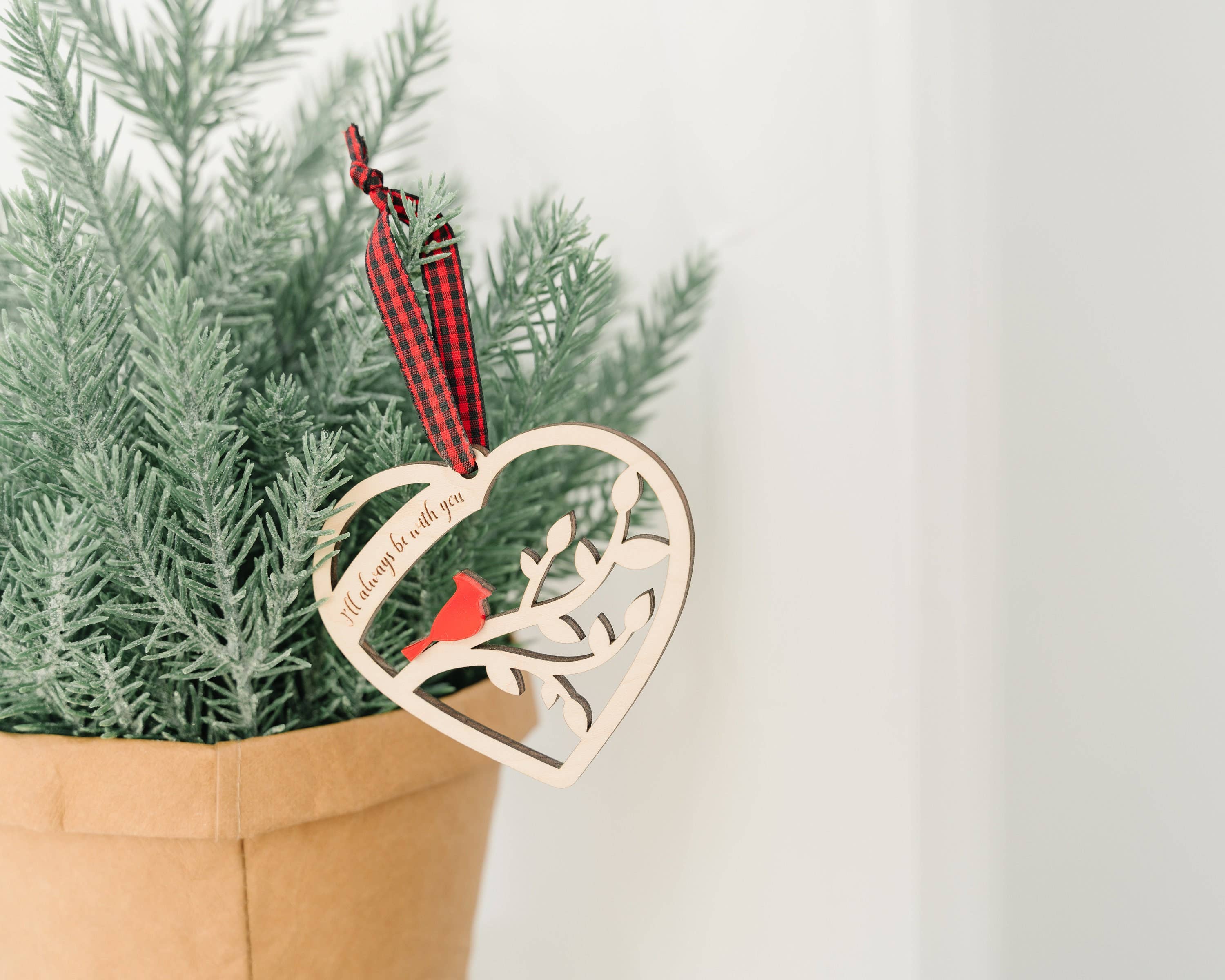 Woodlander Workshop - Vendita all'ingrosso Decorazione - Decorazione natalizia a forma di cuore cardinale7