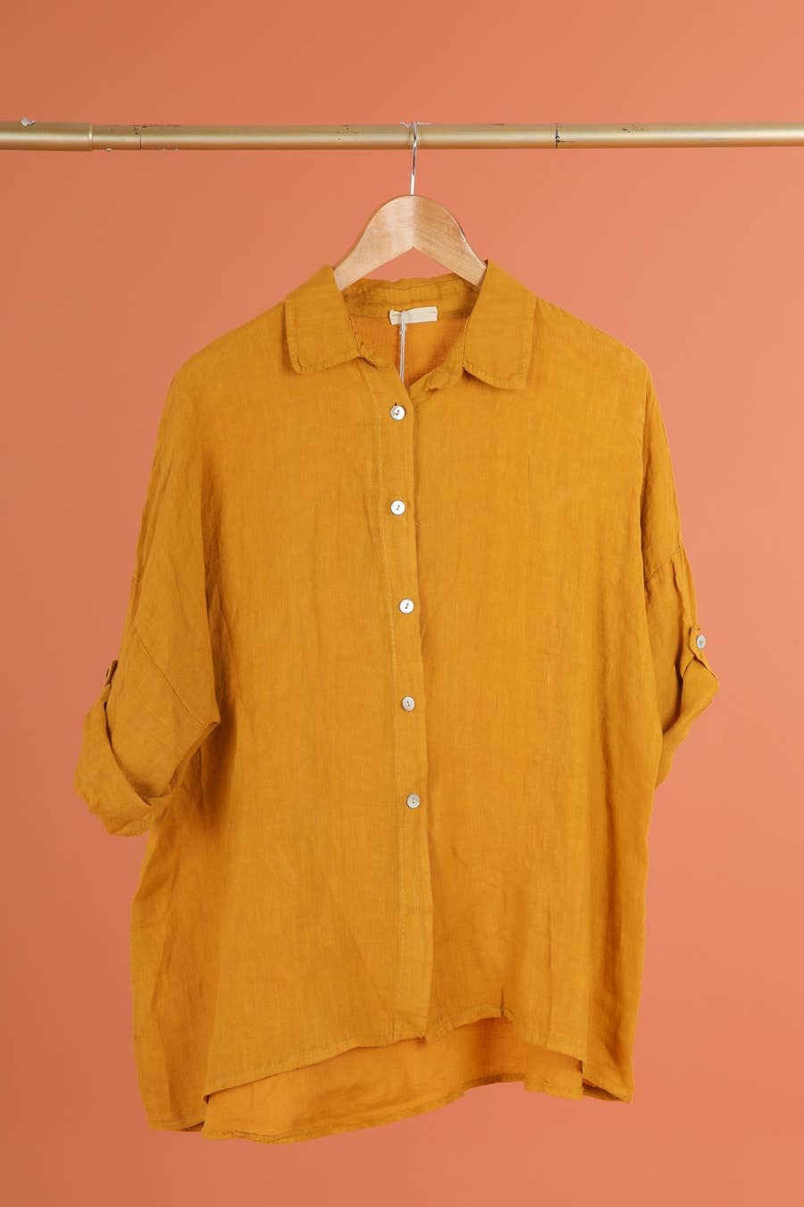 la maison des fibres naturelles - Wholesale Button Down Shirt - Women's - 620090u 100% linen shirt made in Italy8