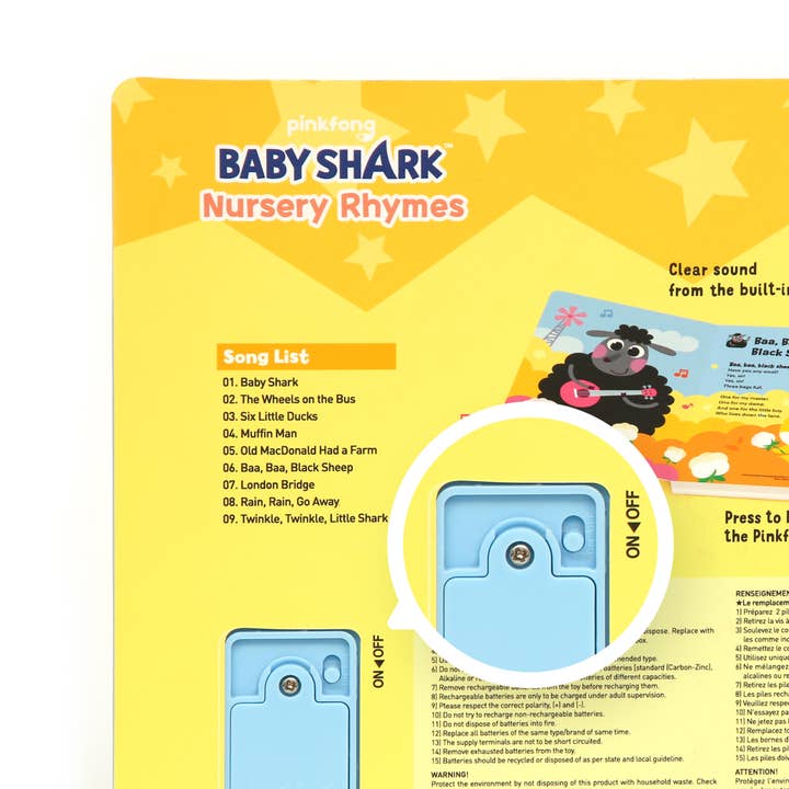 Pinkfong USA - Wholesale Baby & Toddler Book (0-2) - Pinkfong Baby Shark Nursery Rhymes Sound Book5