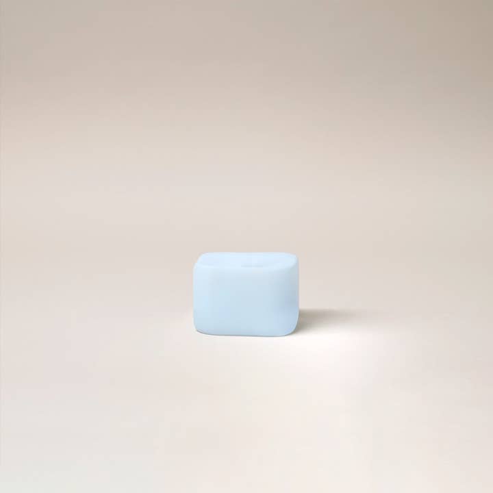 Frosted Cube Holder - Blue for wholesale by Gentle Habits