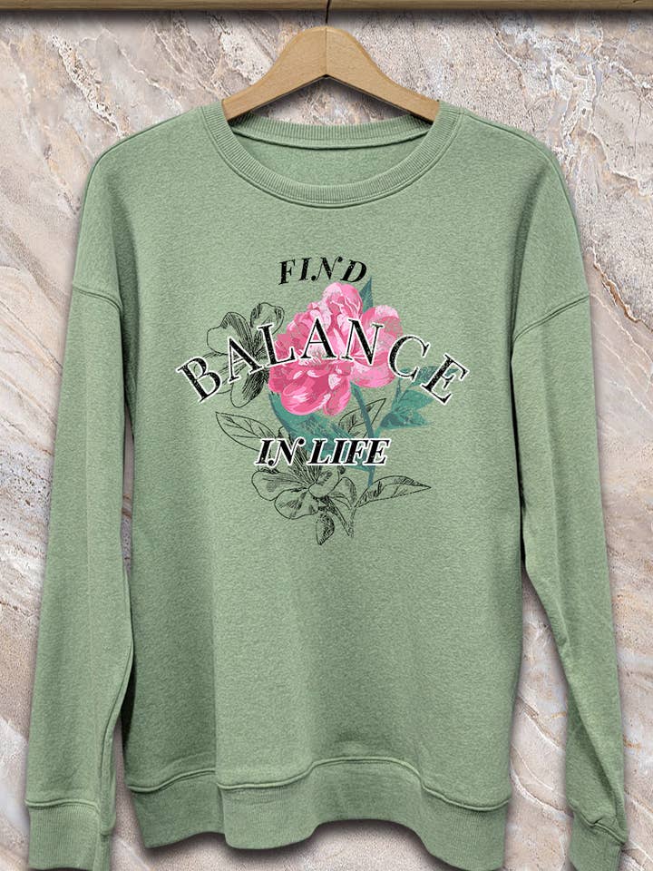 SPT-SS-166_Find Balance in Life Sweatshirt for wholesale by SP Tops, Inc.