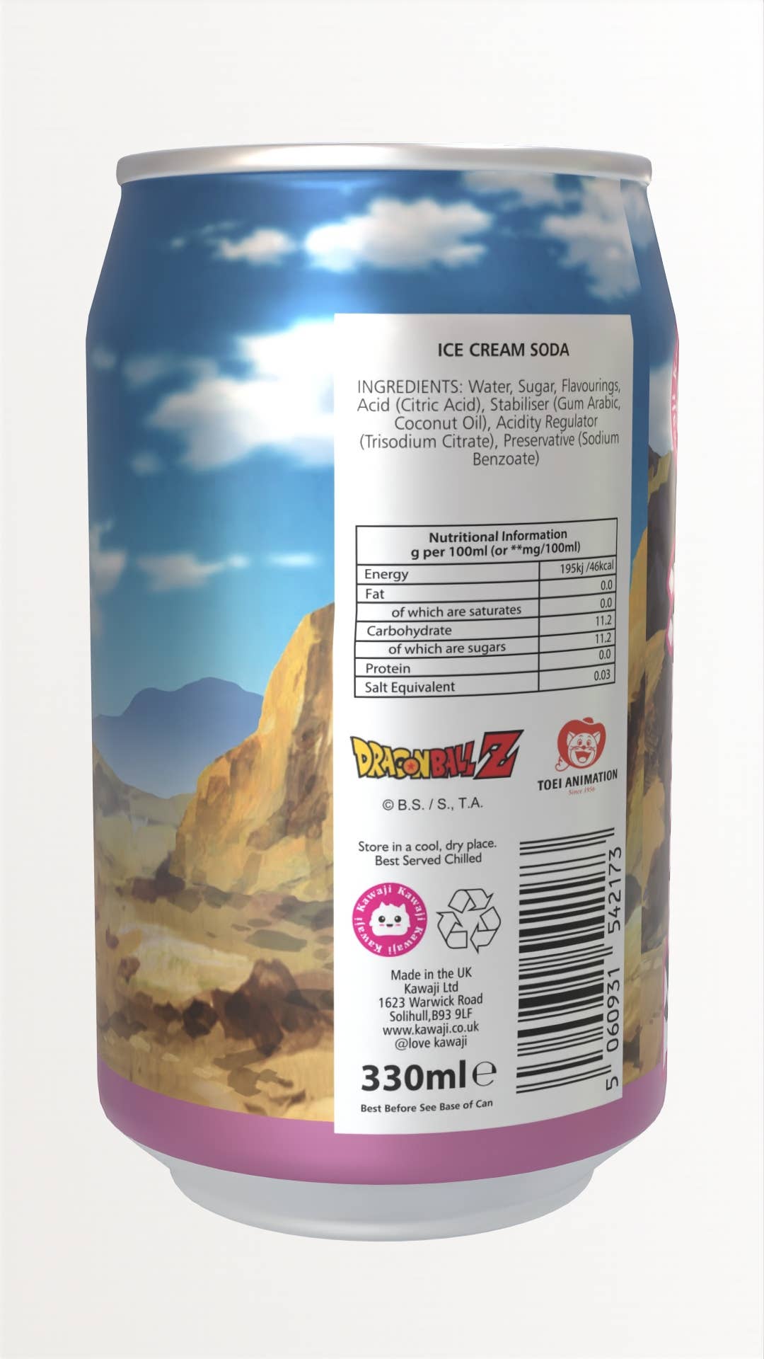 Kawaji - Wholesale Soda/Carbonated Drink - Dragon Ball Z Gotenks Ice Cream Soda Flavour Can 330ml2