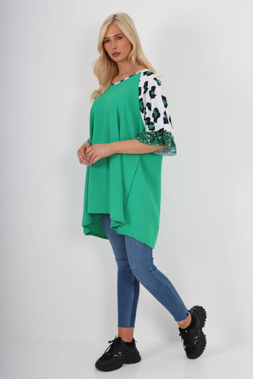 Miss Bold – wholesale Tunic – Women’s – Italian Animal Printed Sleeve Tunic Top33