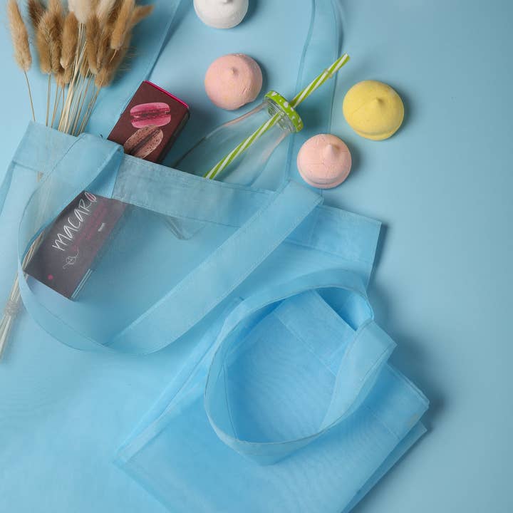 Borsa Shopper riutilizzabile For Life. Borsa trasparente. per la vendita all'ingrosso da parte di Cosmic Organza