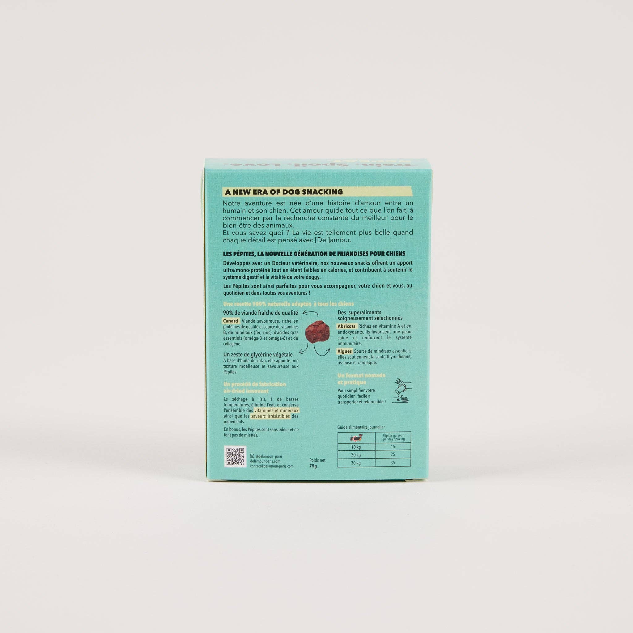 Delamour - Wholesale Pet Treats - Dog - Les Pépites - Air-dried duck snacks (75g)6