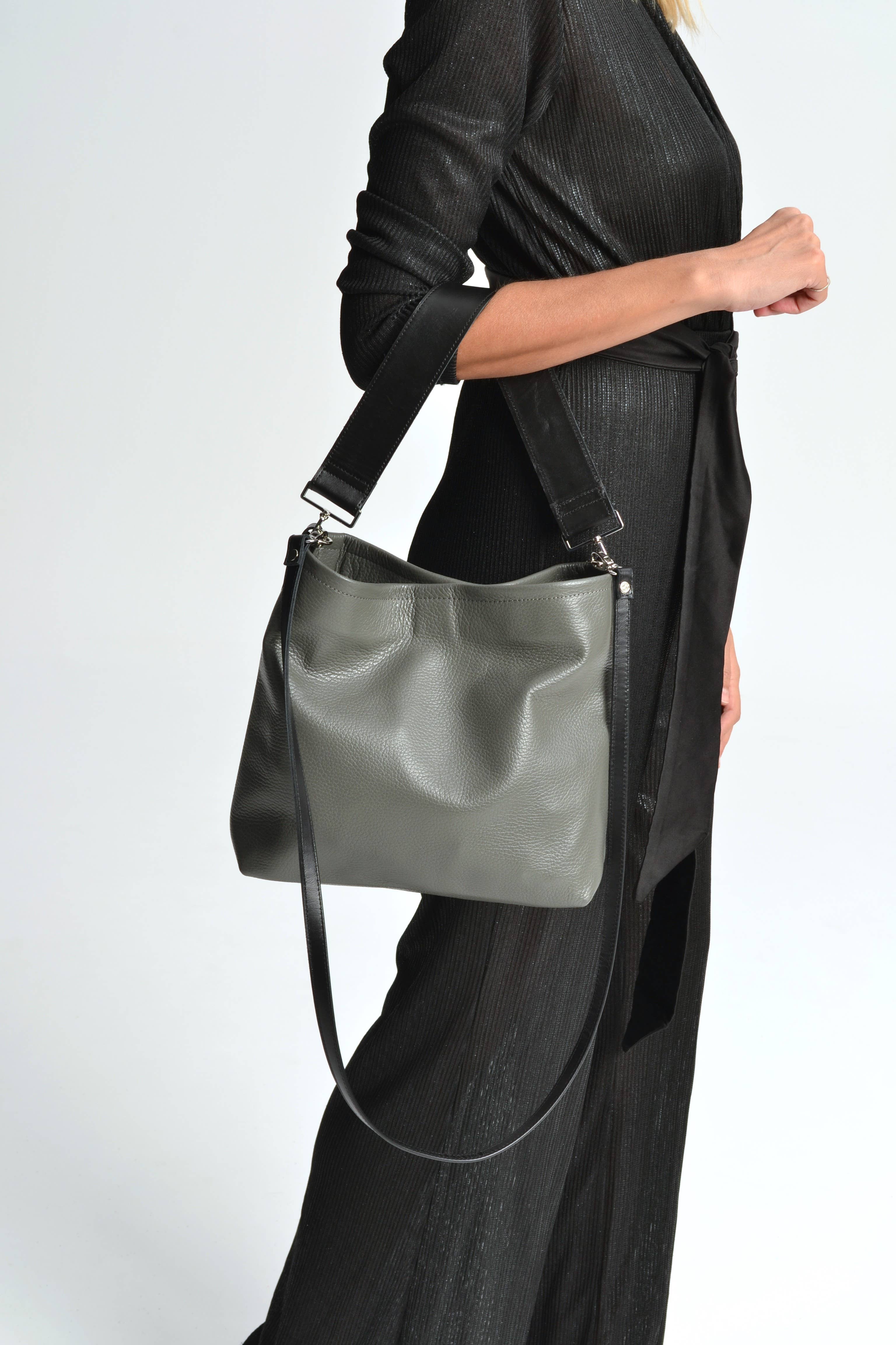 ANA KOUTSI - Wholesale Shoulder Bag - Women's - Dioni  leather bag in dark gray1