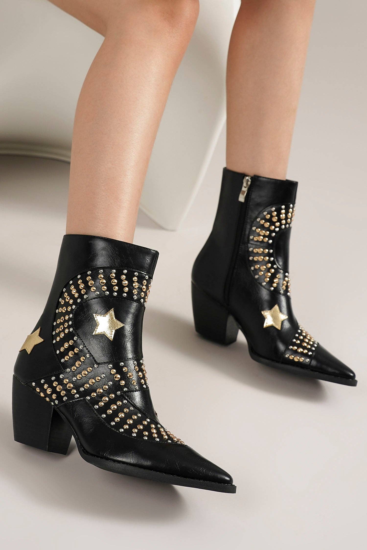 BEAST FASHION – wholesale Cowboystövlar - Dam – ARISA-80 Stjärnspäckade västerländska cowboystövlar13