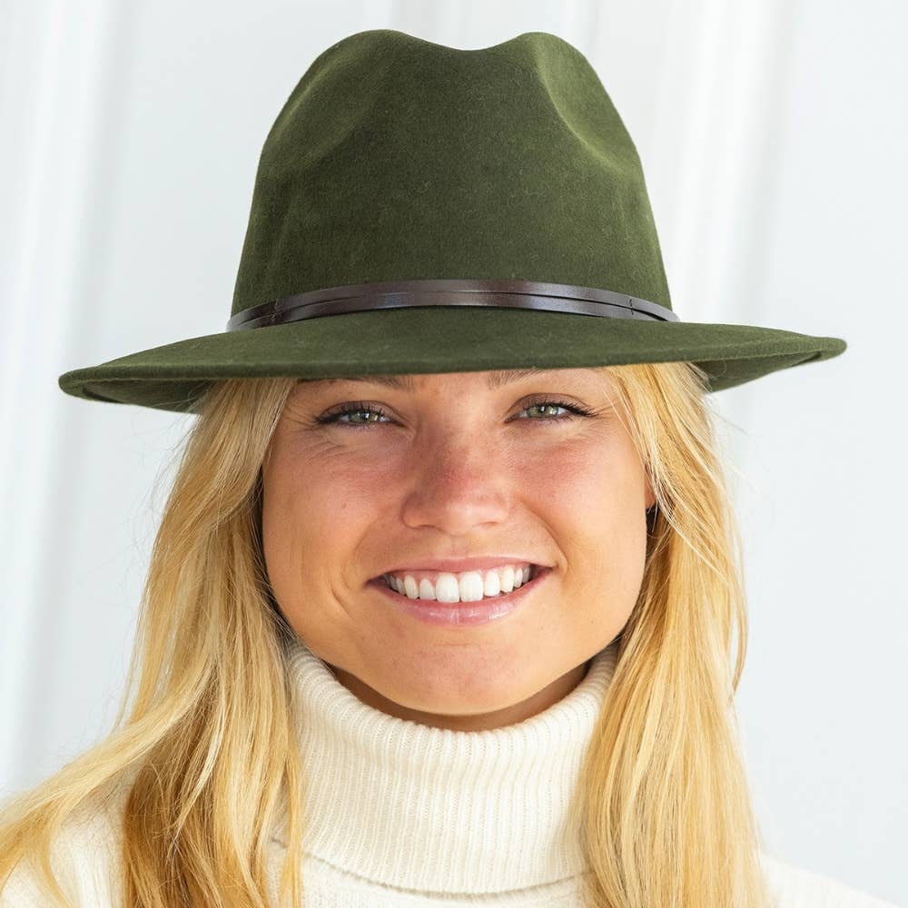 TRAVAUX EN COURS... - Wholesale Fedora - Women's - FELT HAT - leather band, sewn brim43