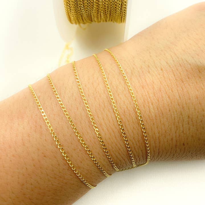 Jewels & Chains - Wholesale Link & Chain Necklace - 030GLBPT2byFt. 14K Solid Yellow Gold Curb Link Chain3
