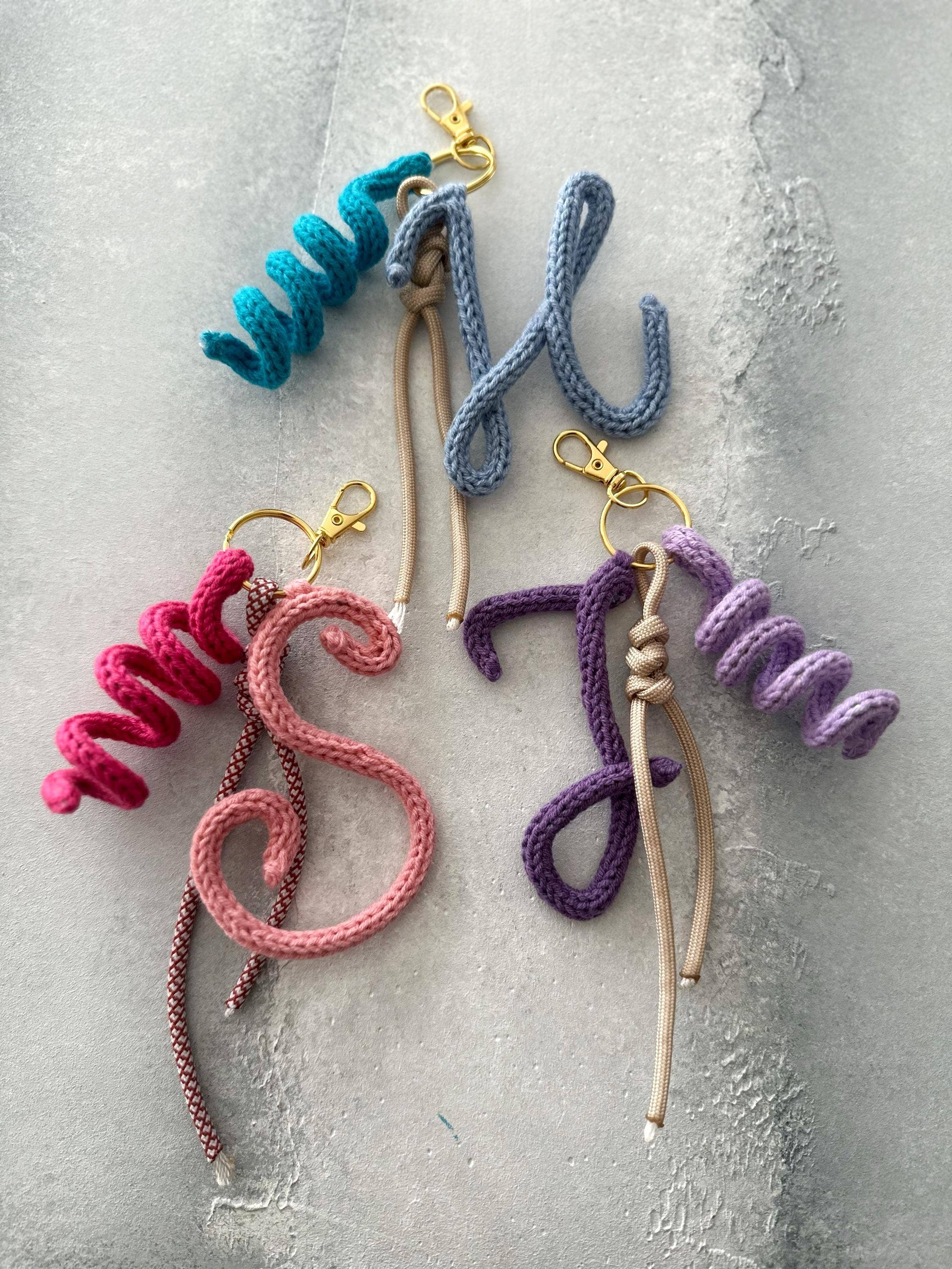 Honey Art and Nature – wholesale Keychain – Women's – Handmade Crochet Initial Bag Charm Custom Keychain #21