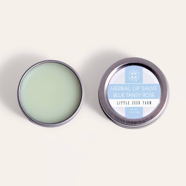 Blue Tansy Rose Lip Salve for wholesale by Little Seed Farm