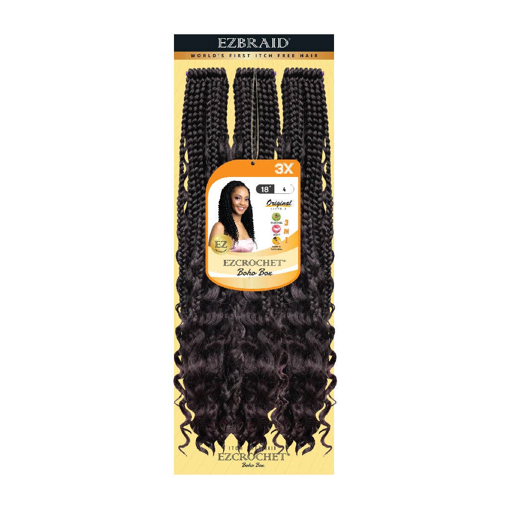 EZBRAID UK - Venta al por mayor Extensiones para el pelo - EZCROCHET Boho Box trenzas de 45 cm - paquete triple2