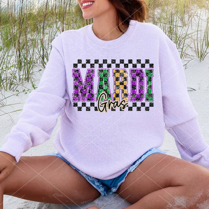 Mardi Gras à carreaux pour la vente par Pressure and Grace