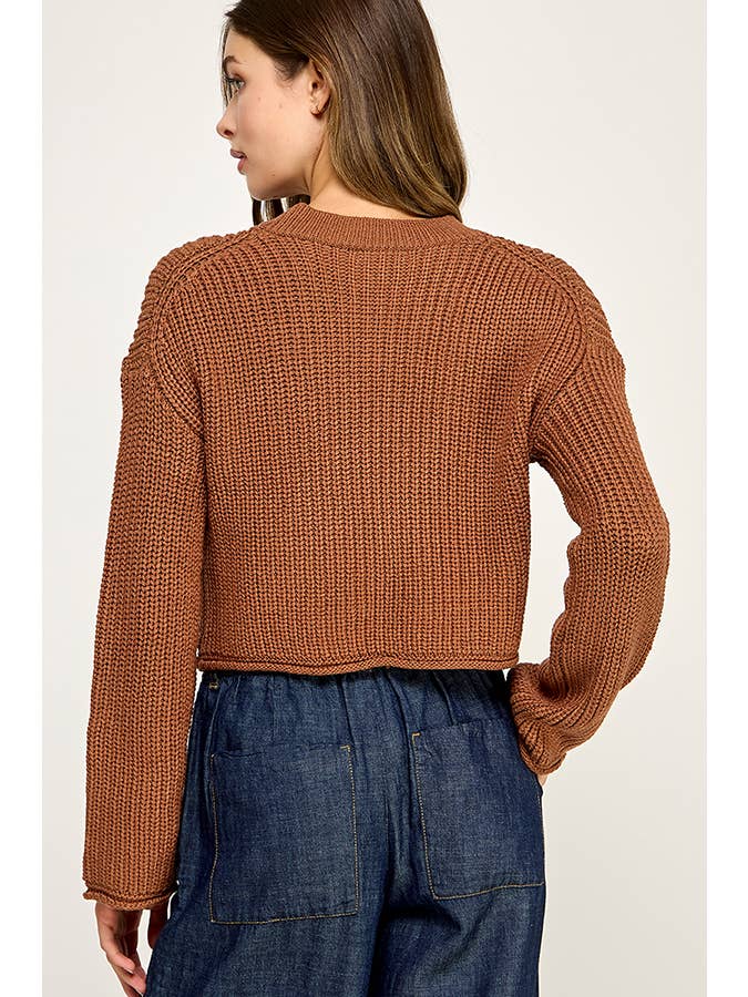 Miss Love - Wholesale Knit Sweater - Women's - WAFFLE KNIT SWEATER38