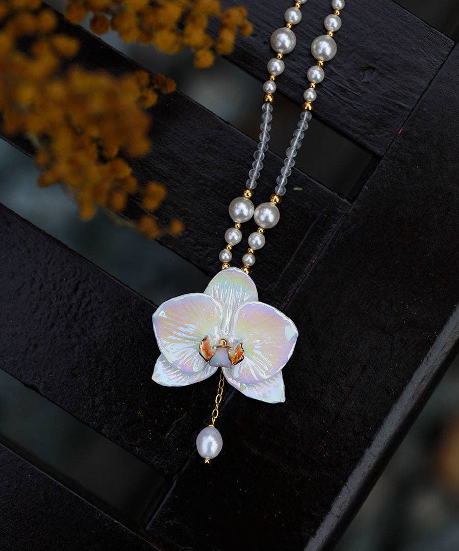 Vermilion Collection - Venta al por mayor Broches - Accesorios de cerámica YIHE "Orquídea polilla"12