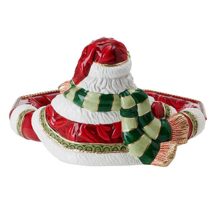 Red Fitz & Floyd Telluride Santa Server Gift Box for wholesale on Faire