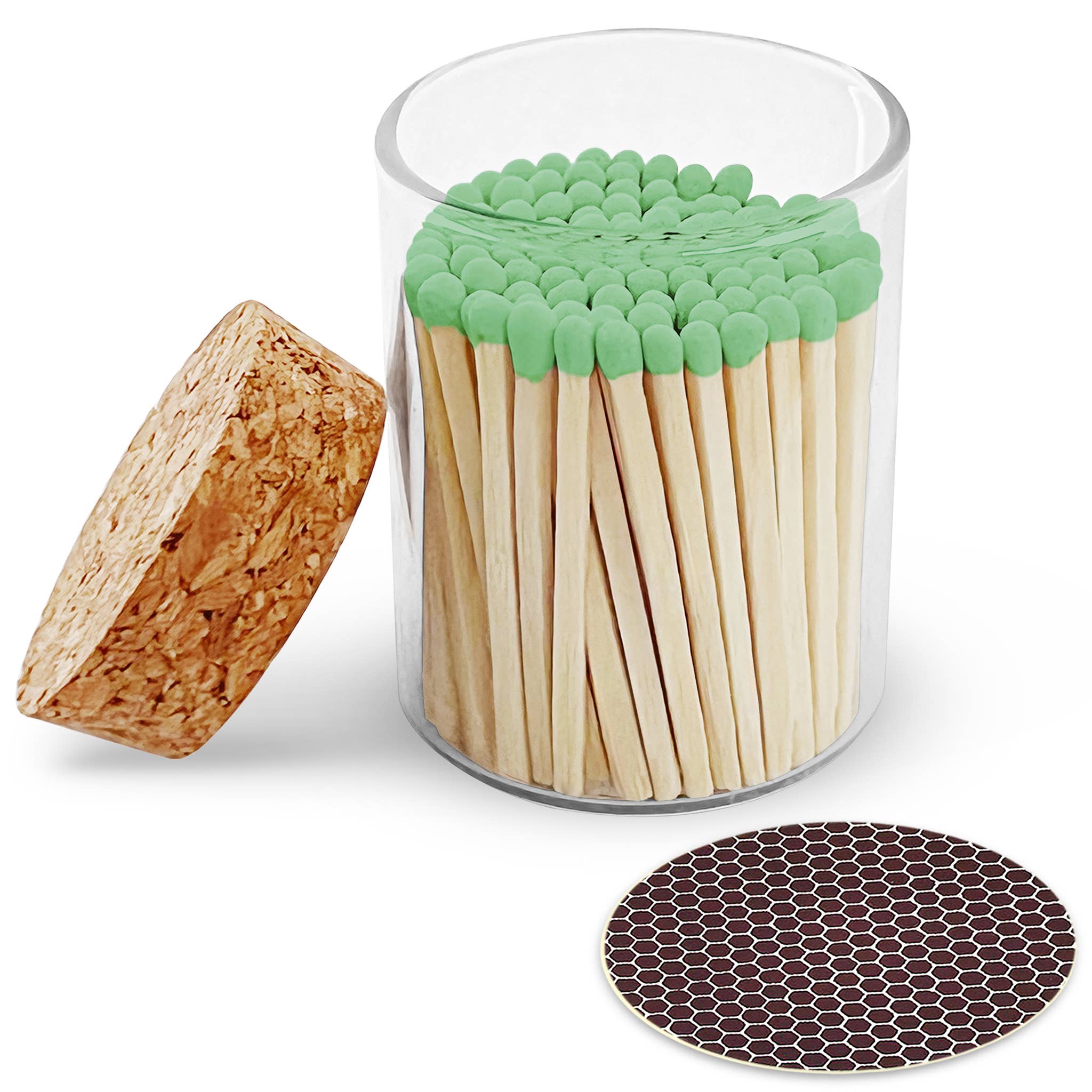 Thankful Greetings – wholesale Matches – 2" Matches in Cork Top Jar - Colors of Your Choice12