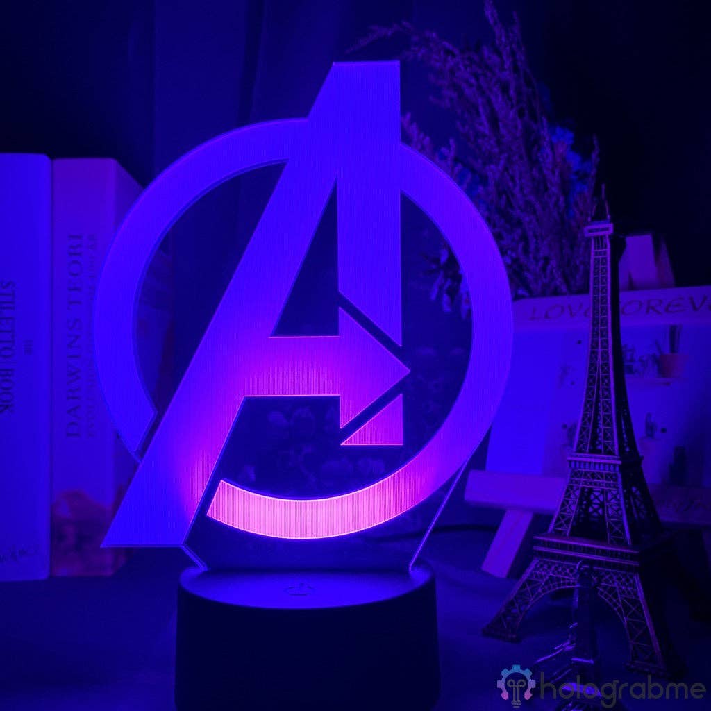 Holograbme - Wholesale Accent/Desk Lamp - Marvel Avengers Logo Lamp5