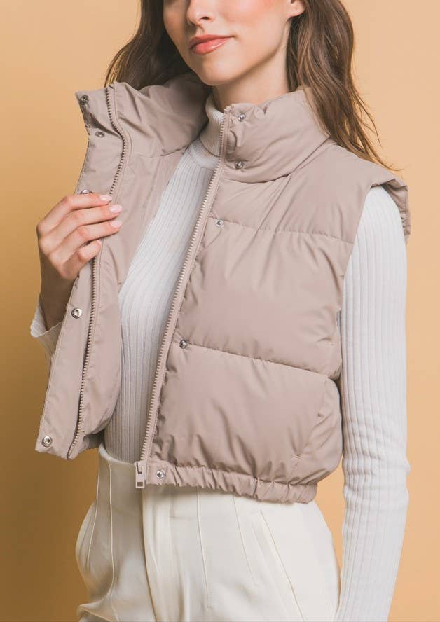 Vanilla Monkey - Wholesale Jacket - Women's - Cropped Puffer With Pockets2