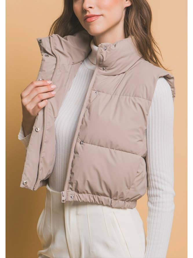 Vanilla Monkey - Wholesale Jacket - Women's - Cropped Puffer With Pockets2