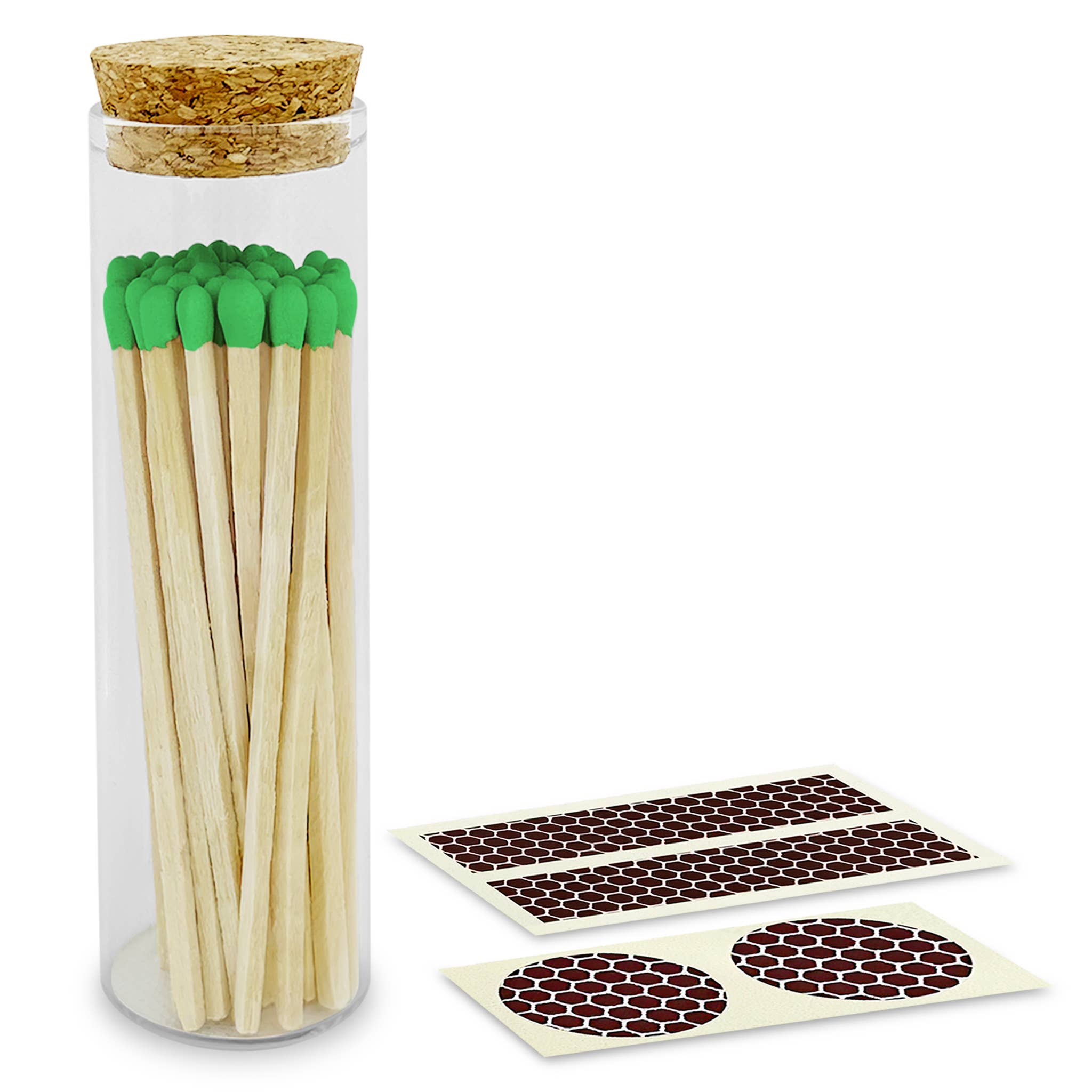 Thankful Greetings - Wholesale Matches - 4" Matches in Chic Cork Top Jar - Colors of Your Choice29