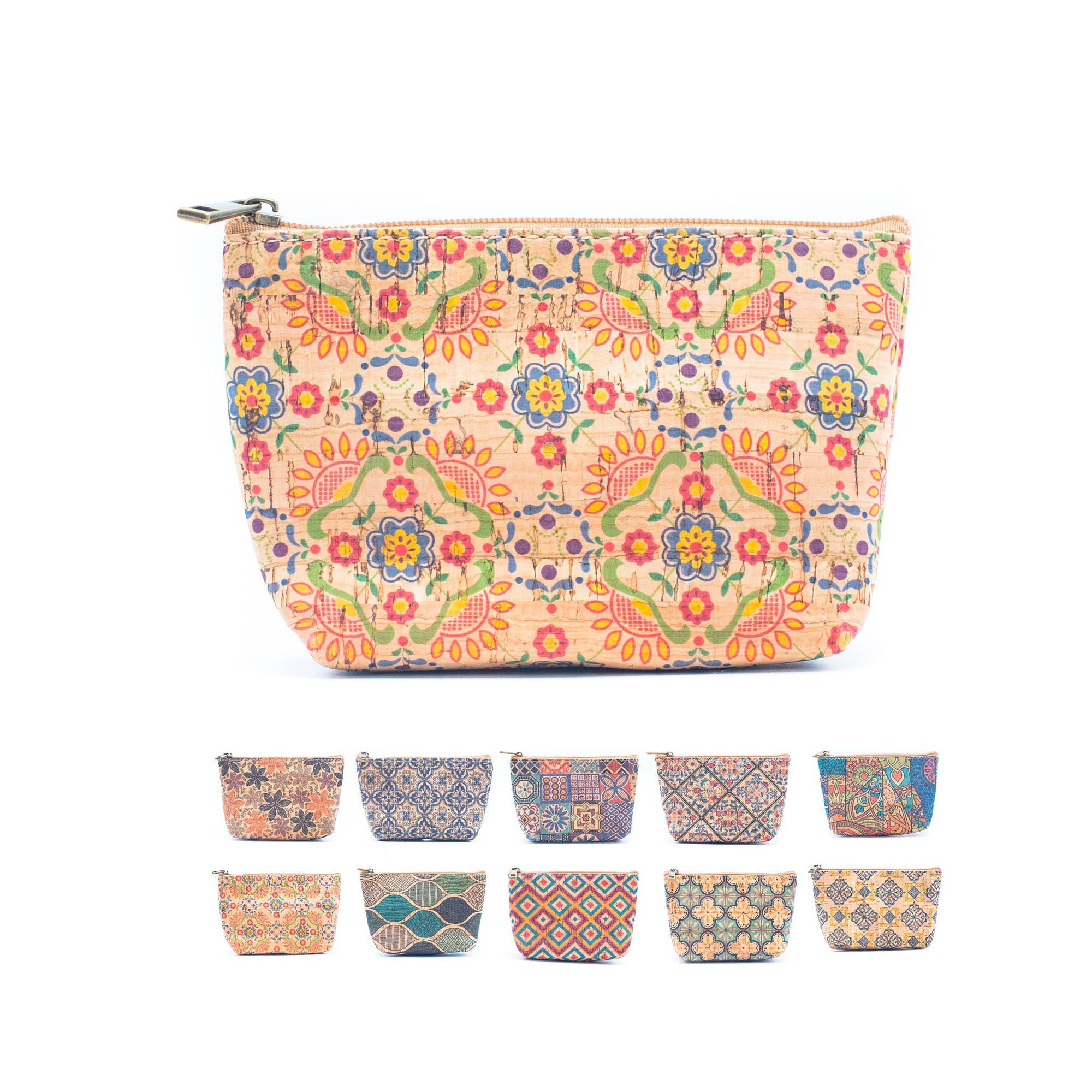 MIX units Women's pattern cork coin purse BAG-046（10units） for wholesale on Faire2