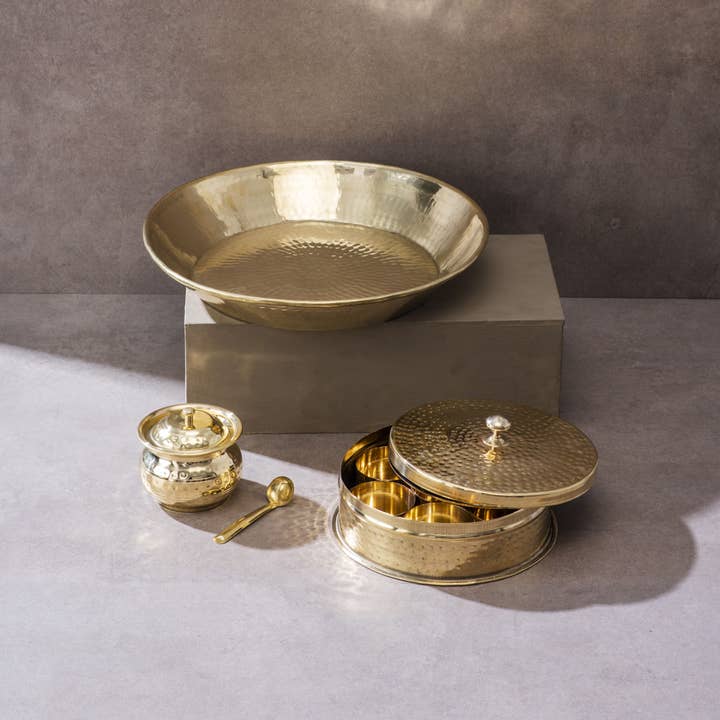 Kitchen Essentials Set (Masala box + Ghee pot + Paraat) 15 Pieces Set for wholesale by P-TAL